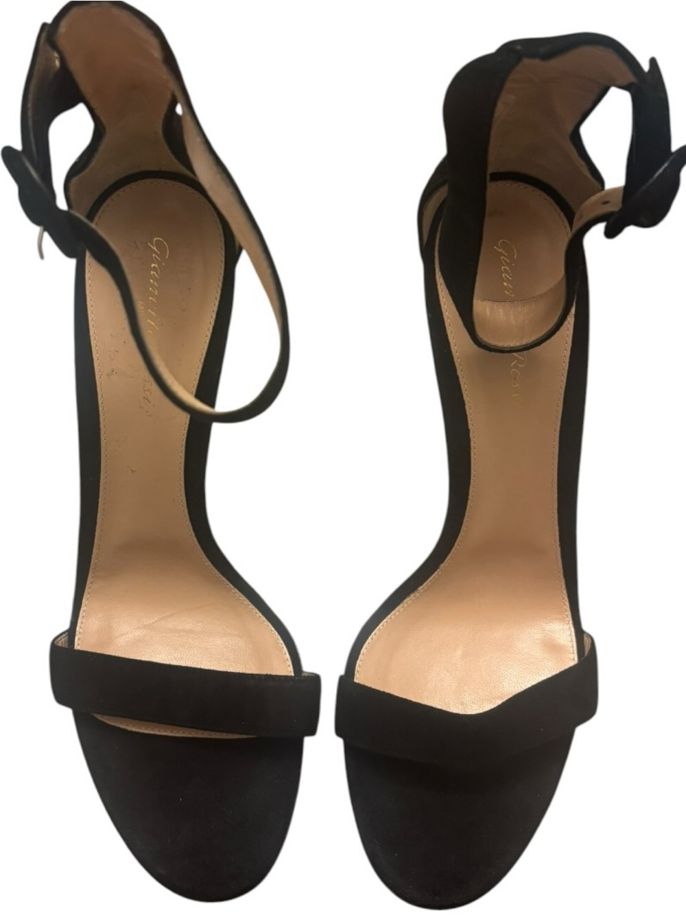 Gianvito Rossi Portofino Black Suede Sandals - Picture 6 of 11